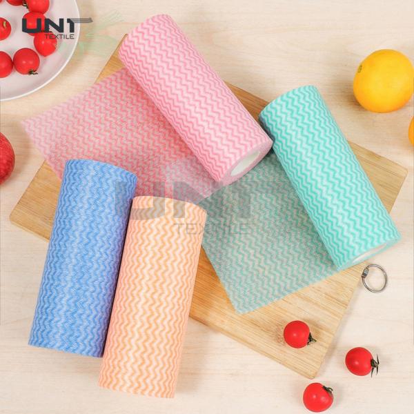 Quality Wavy Line Spunlace Nonwoven Cleaning Wipes For Kitchen Wet Wipes wholesale