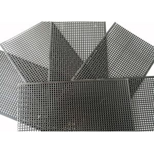 Round Hole Staggered 60 Degree Metal Perforated Sheet SS 316L