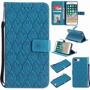 iPhone Leather Protective Case with Flower Embossed Pattern