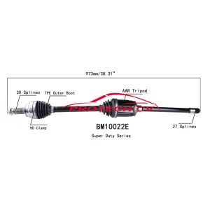 China BMW X5 CV Joint Forging Cv Drive Shaft Heavy Duty Clamp TPEE Boot on sale