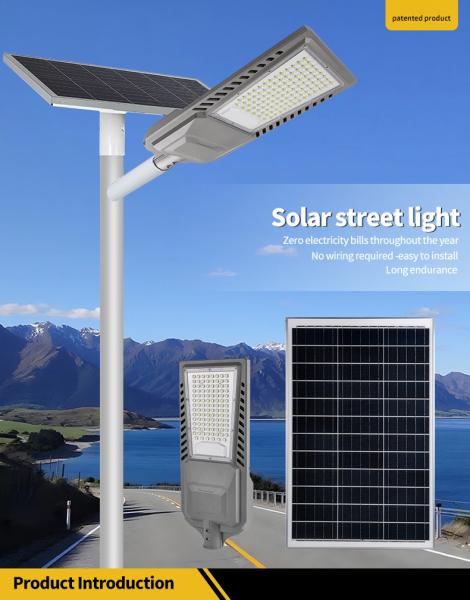 Quality Split-Type Solar Street Light with Die-Cast Aluminum Housing and Monocrystalline Solar Panel for High Lumen Output and LiFePO4 Battery wholesale