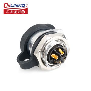 CNLINKO M16 10A DC AC Power Supply Cables Connector Waterproof IP68 4 Pin Metal