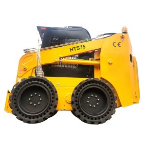 HTS75 Hydraulic Skid Steer Machine With Bucket Grapple Attachment
