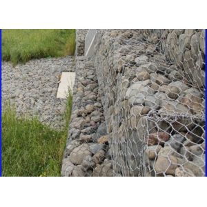Tray + Plastic Film Gabion Fence System Galvanized Basket Stone Cages