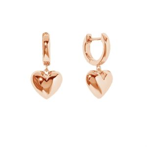 18K Gold Plated Teardrop Hollow Stud Heart Dangle Earrings For Gift Occasion