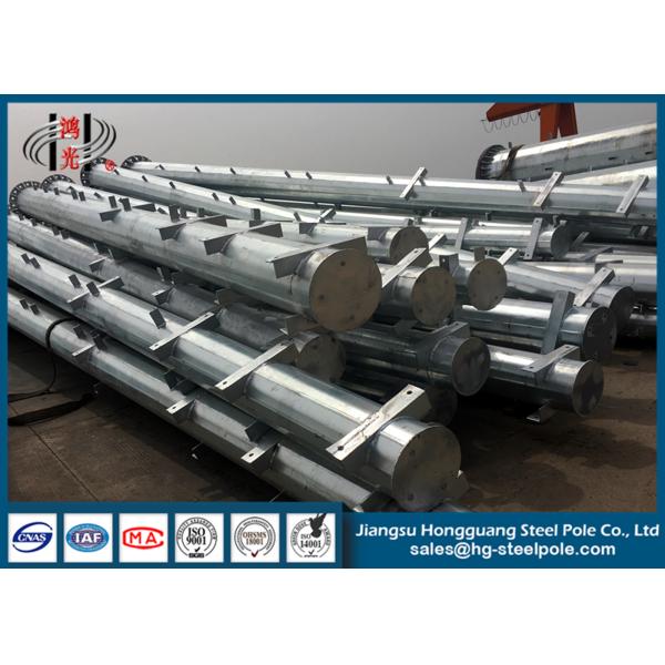 Low Voltage Distribution Electrical Power Poles with Cross Arms for Overhead