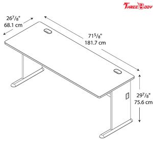 Small Modern Office Furniture Simple Computer Desk 77.4 X 29.7 X 4 Inches