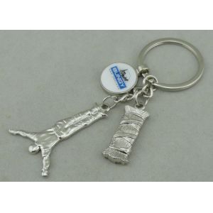 China Silver Plating Promotional BUNGY Key Chain Zinc Alloy Die Casting 1 3/4 inch on sale