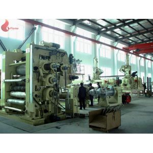 4 Roll PVC Calender Machine 1500mm 1700mm Width For Soft PVC Leatheroid