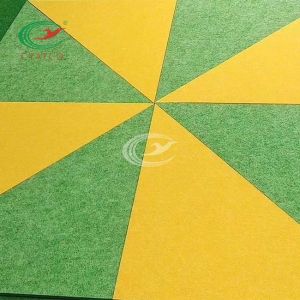 Recycled Wall Acoustic Sound Tiles Moistureproof Stable Decorative