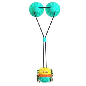 China A Style Reinforced Sucker Rope Ball Dog Toy Bright Yellow Lake Blue on sale