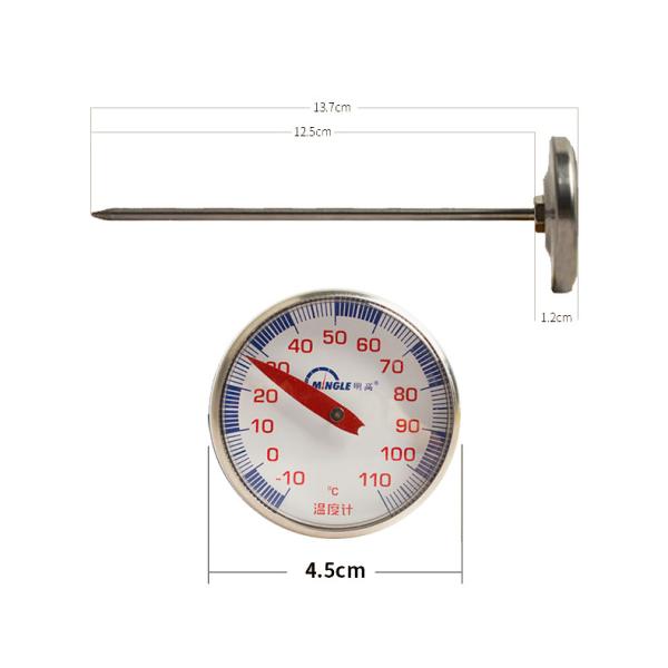 Stainless Bimetal Roasted Instant Read BBQ Thermometer With Blue Color Housing