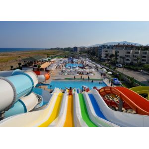 Rainbow Colorful Big Water Slides Elegant Design And Novel Appearance