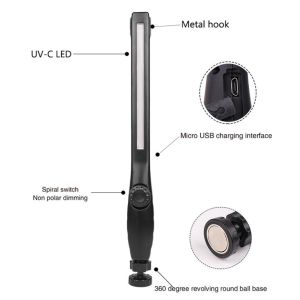 8W LED Rechargeable COB work light Portable UVC Disinfection Lamp