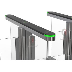 10mm Acrylic Automatic Speedlane Swing Turnstile With Alarm Light