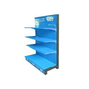 Red Shelf Factory Price single side steel supermarket shelves