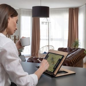 Personalized Adjustable Wooden Book Stand & Cookbook Recipe Holder Custom