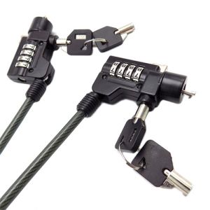 4 Digital Adjustable Security Cable Lock Combination Notebook Anti theft Lock