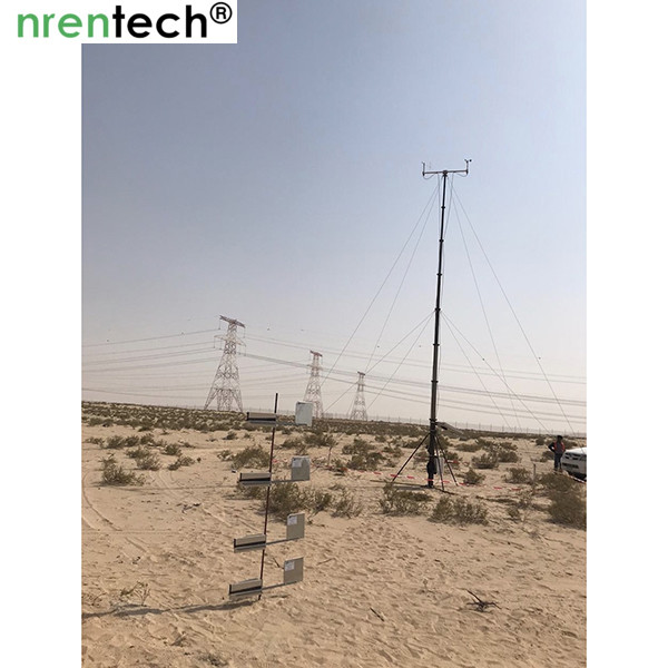 10m telescoping mast/manual crank winch telescopic mast/aluminum push up