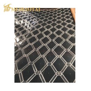 Double Color Plating Embossed Stainless Steel Sheet 0.85mm Thickness