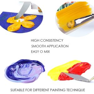 24 Colors 59ml Art Craft Paint Set For Canvas Rocks Wood Fabric And Ceramic