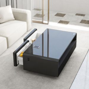 Living Room Furniture Modern Smart Coffee Table with Frozen Drawer and Wireless