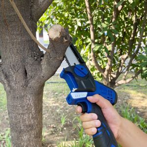 Battery Powered 6 Inch Mini Chainsaw Cordless Electric Wood Cutter with