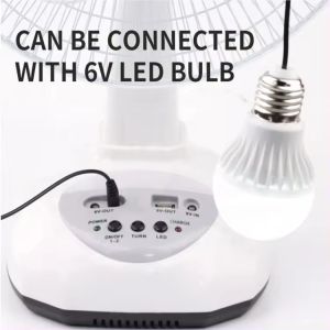 Multifunctional High Speed Electric Solar Rechargeable Fan 3 Blades