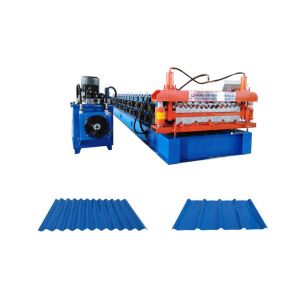 trapezoidal and corrugated roof Wall Sheet Double Layer Roll Forming Machine for