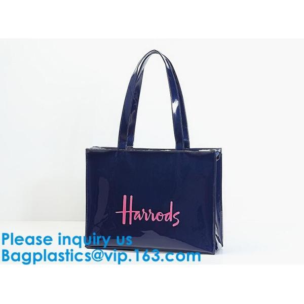 New Fashion PVC Tote Bag Shoulder Handbag Transparent PVC Beach Bag,Handbags Shoulder Tote PVC Beach Bags for women Zipp