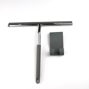 Stainless Steel Window Squeegee With Silicone Blade / Hook