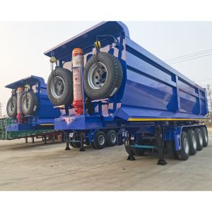 New 4-Axle 60T Steel Dump Semi-Trailer For 60 Ton Dump Trailers In Construction
