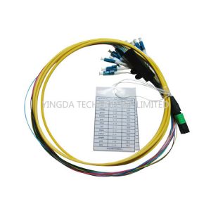 Simplex Fiber Cable , MPO / MTP - LC Harness Patch Cord Cable 0.9mm SM