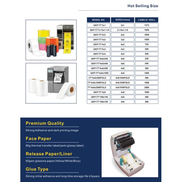 Thermal Transfer Semi Glossy Label
