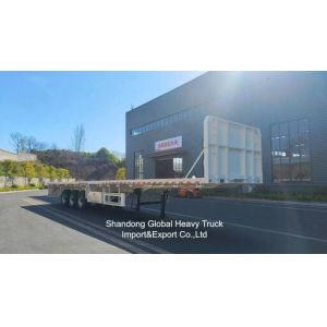 China 20FT/40FT/45FT 2/3/4 Axles Container / Cargo Flatbed / Platform / Flat Deck Semi Truck Trailer on sale
