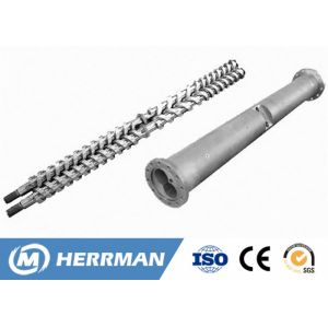 38CrMOALA Material Plastic Extruder Screw , Durable Parallel Twin Screw, cable