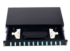 Quality 1U 19' Premium Sliding Fiber Optic Patch Panel Rack Mount For LC Adapter wholesale