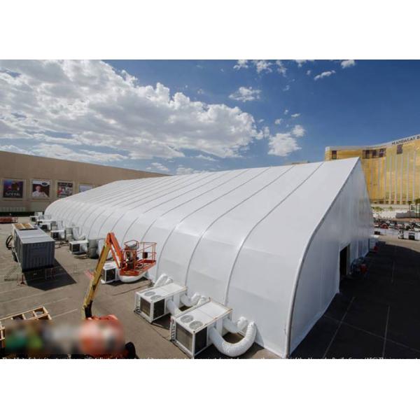 Quality temporary 25x65m Curve Clear Roof Tent For Exhibition wholesale