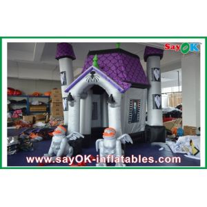 Cheap Halloween Cryptic Ghost Castle House Inflatable Holiday Decorations With Led Lights for sale
