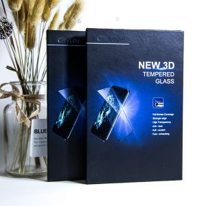 CMYK Printing Folding Cardboard Gift Box Mobile Tempered Glass Packing Box