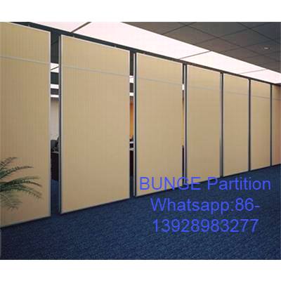 Modern Melamine Board Folding Partition Walls / Acoustic Sliding Room Dividers