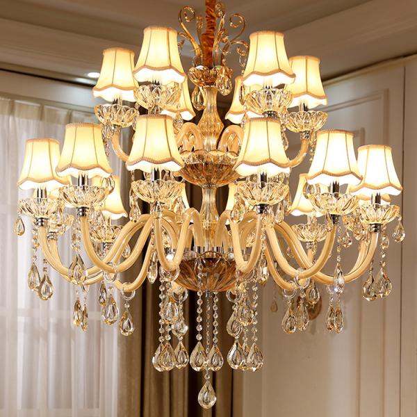 Quality Modern crystal chandelier lighting Fixtures with lamshade (WH-CY-05) wholesale