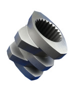 Quality Melting Zone Triple Screw Extruder Screw Elements 30° - 90° Angle Design wholesale