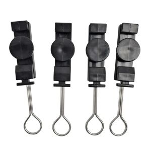 Indoor and Outdoor Installation Tension Cable Fiber Optic Flat Open Hook S Type Clamp