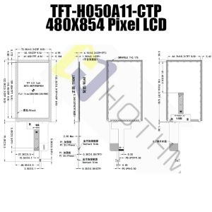 5 Inch 480x854 IPS TFT LCD Display With PCAP