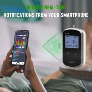 Smart WiFi Portable Carbon Monoxide Detector Alarm - 2.4GHz WiFi & App Control,