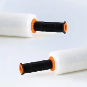 Customizable White LLDPE Stretch And Shrink Film Designed With Plastic Handle