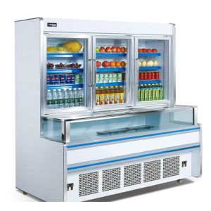 Dual Temperature Upright Combination Freezer With Top Sliding Door