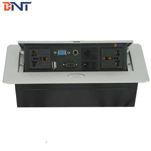 Multimedia conference desktop recessed mounted power socket with usb