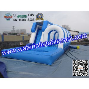 Cheap Commercial Inflatable Pool Slides For Kids , Inflatable Slip Slide for sale